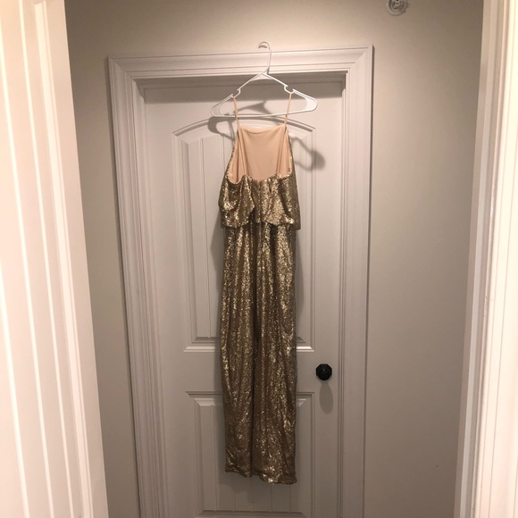 Theia Bridesmaids Azalea Dress in Matte Gold - Picture 3 of 3